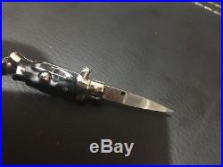 Black handle Italian Mini Wasp body Stiletto Keychain pocket knife
