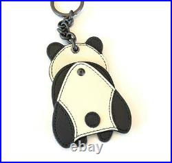 Bottega Veneta 523439 Intrecciato Leather Panda Bear Key Ring Bag Charm