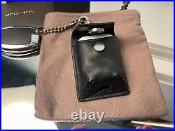 Bottega Veneta Airpods Case Black Leather Keychain