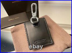 Bottega Veneta Airpods Case Black Leather Keychain