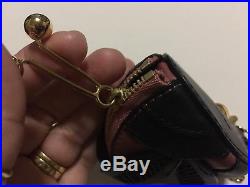 Burberry Antique Rose Bumble Bee Keychain Bag Clip Coin Purse Charm New! RARE