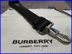 Burberry Black Leather and Coated Canvas Lanyard