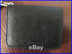 Burberry Camberwell Leather ID & Card Case Black Unisex Wallet Keychain $350