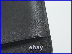 CELINE Macadam PVC Key Case Holder Black Brown