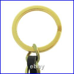 CHANEL CC COCO Logos Medallion Charm Gold Chain Key Holder Ring 95P 01162