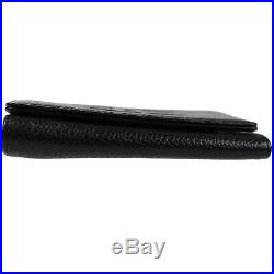 CHANEL CC Logos Key Case 6 Ring Black Caviar Skin Leather Vintage Auth #L988 M