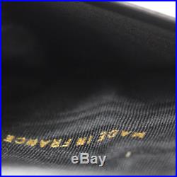 CHANEL CC Logos Key Case 6 Ring Black Caviar Skin Leather Vintage Auth #P337 M
