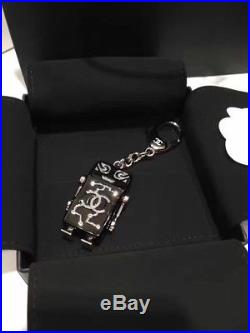 CHANEL Coco Mark Black Robot Bag Charm Resin Crystal Come with Box