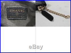 CHANEL Coin case with key ring leather