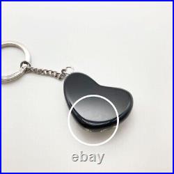 CHANEL Key Ring Key Chain Silver x Black UNUSED WithBox F/S From JAPAN