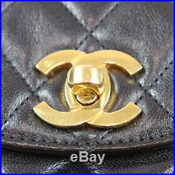 CHANEL Matelasse Multi Case Black Lambskin Leather Vintage Authentic #S401 W