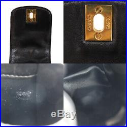 CHANEL Matelasse Multi Case Black Lambskin Leather Vintage Authentic #S401 W