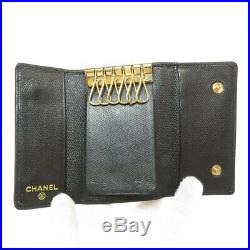CHANEL key holder COCO Mark Leather