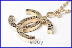 CHANEL key ring/key chain/bag charm CHANEL COCO Mark/CC/lace black/gold