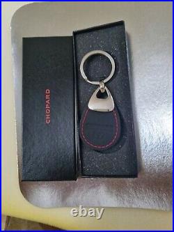 CHOPARD Key Ring Key Chain Key Holder New in Box Swiss Made Leather black red