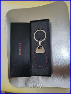 CHOPARD Key Ring Key Chain Key Holder New in Box Swiss Made Leather black red