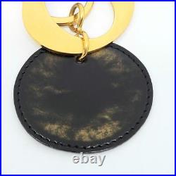 CHRISTIAN DIOR Logo Letters Bag Charm Keyring Key Holder Gold Plated Accessory