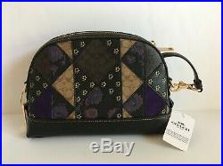 COACH (76672) Mixed Patchwork Dome Studded Crossbody & Valet Key Chain NWT$456