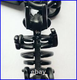 COACH Black Rexy T-Rex Dinosaur and Lightning Bolt Keychain Bag Charm 54100 NWT
