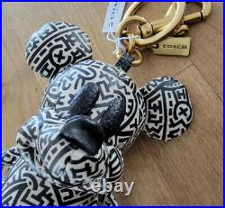 COACH DISNEY MICKEY MOUSE X KEITH HARING BAG CHARM / KEY CHAIN (NWT) sold out