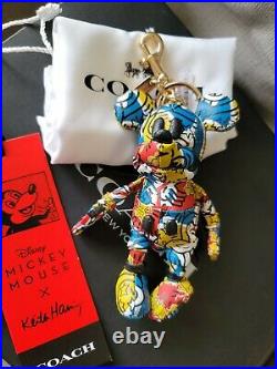 COACH Disney Mickey Mouse X Keith Haring Collectible Bag Charm 6885 NWT