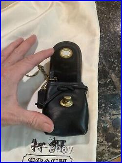 COACH RARE VINTAGE Daypack KEYCHAIN Bag Charm Black 7253