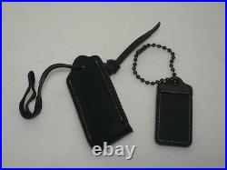 COACH ROGUE 1941 1-LEATHER HANG TAG and 1-KEY FOB BLACK SET 1941 NWOT