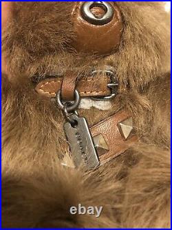 COACH STAR WARS Leather Chewbacca Bear Keychain Bag Charm NWT