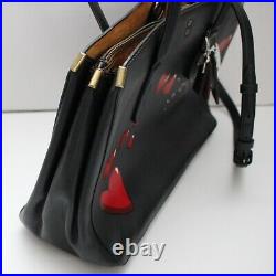 COACH Upcrafted Cooper Carryall Black Leather LOVE Satchel Shoulder Bag C9887