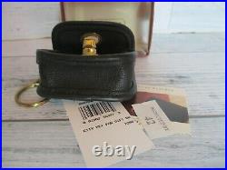 COACH Vintage Black Leather City Key Fob/Coin Purse New withTags MVC
