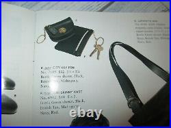 COACH Vintage Black Leather City Key Fob/Coin Purse New withTags MVC
