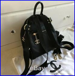 COCO VIP Luxury Nylon CC Logo Backpack Book Bag Gift Gold Keychain GWP