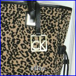 Calvin Klein Summer Wear Crossbody/Shoulder Bag Animal Prnt Tote withKey Chain
