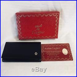 Cartier Black Glossy Leather Key Case L3000127 with Authenticity Card