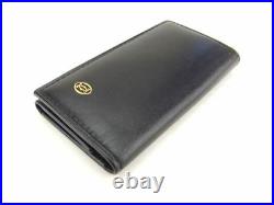 Cartier Key case Key holder Black Gold leather Woman unisex T8034