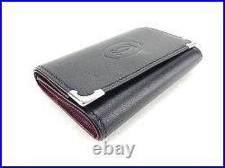 Cartier Key holder Key case Black Silver Woman Authentic Used C2110