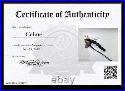 Celine Phoebe Philo Leather Bag CharmGrigri Doll/Key Chain Black Rare (xC141569)