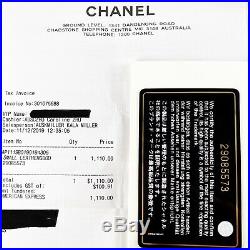 Chanel 2019 Black Quilted Leather Chain CC Logo Luggage Tag Key Chain Gold HW