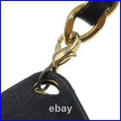 Chanel 94P CC Logos Gold Chain Key Holder Bag Charm Gold Black 99869