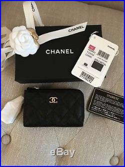 Chanel Black Caviar O-key Holder/Card/Coin Case. New With Tags
