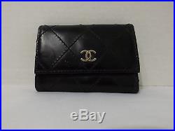 Chanel Black Leather Quilted Key Holder