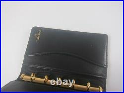 Chanel CC Agenda Bifold Note Book Cover Black Enamel Authentic
