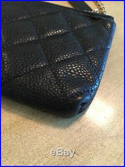 Chanel Caviar Black Keychain Wallet Box 100% Authentic