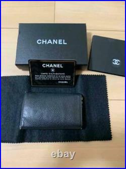 Chanel Caviar Skin Key Case Black Authentic #6095Q