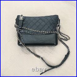 Chanel Gabrielle Hobo Medium Size Bag. Three Tone Crossbody Chain Black $5400
