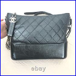 Chanel Gabrielle Hobo Medium Size Bag. Three Tone Crossbody Chain Black $5400