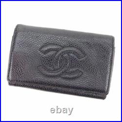 Chanel Key case Key holder COCO Black leather Woman unisex Authentic Used T8538