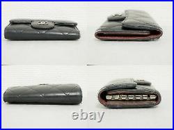 Chanel Matelasse Key Case Holder Black Lambskin Authentic #4471P