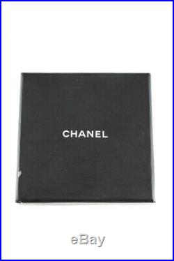 Chanel Women's Keychain Silver Tone Black White Pink Enamel Charm