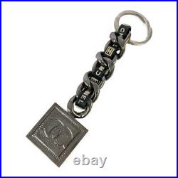 Chanel sports line logo Chain key ring key holder key holder /Silver/black